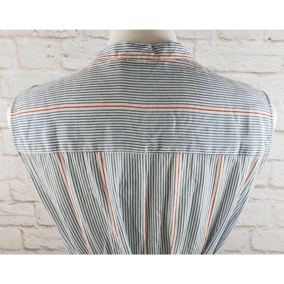 Ellison Women's Striped Sleeveless Blouse ~ Size Medium ~ NWT / New with Tags - Picture 4 of 11